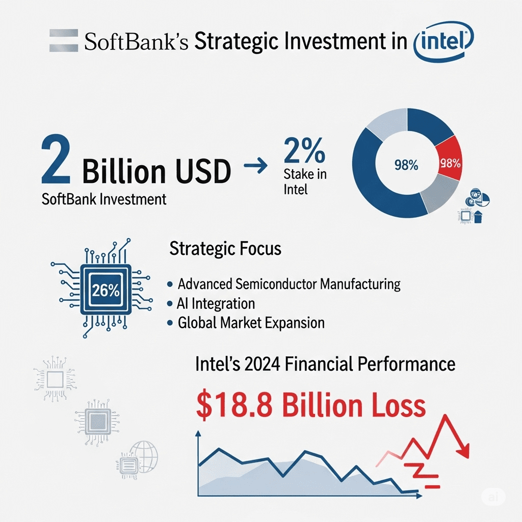 SoftBank Invests $2 Billion in Intel as U.S. Government Eyes 10 % Stake in Chipmaker 4 SoftBank Invests $2 Billion in Intel
