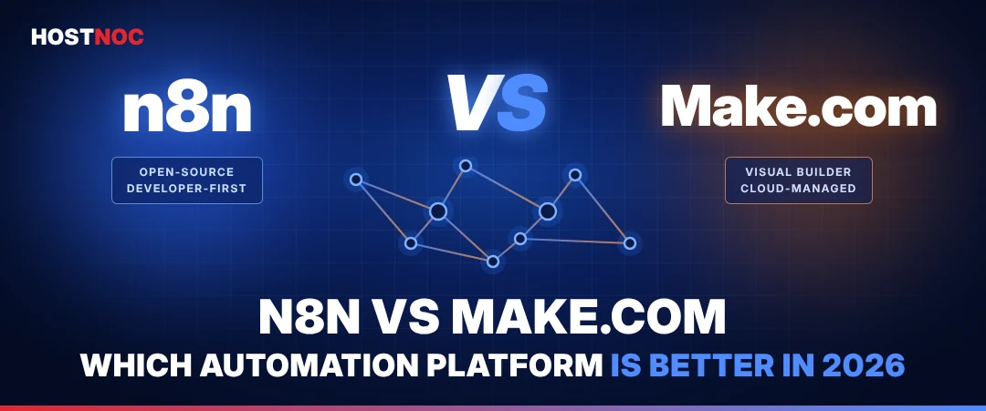 n8n vs Make.com: Which Automation Platform Is Better? 7 n8n vs Make.com comparison banner – which automation platform is better in 2026