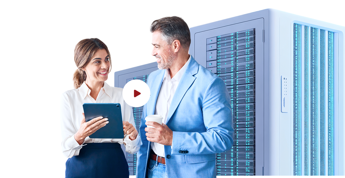 HOSTNOC specialists reviewing server infrastructure